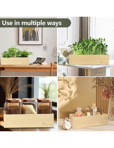 Kit de Jardín de Hierbas TGIFGO con 17 Herramientas y Macetas