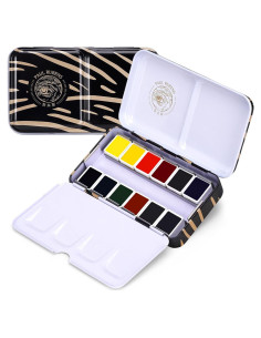 Juego de Acuarelas Paul Rubens 12 Colores Vibrantes Portátil