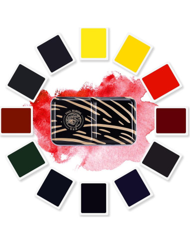 Juego de Acuarelas Paul Rubens 12 Colores Vibrantes Portátil