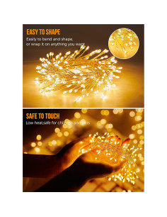 Luces de Cadena Solares Brightown 2.99m 120 LED IP65 Blanco Cálido 2