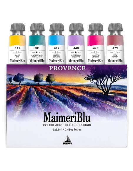 Set de Acuarelas Maimeri Blu Provenza 6 Tubos 12ML Colores