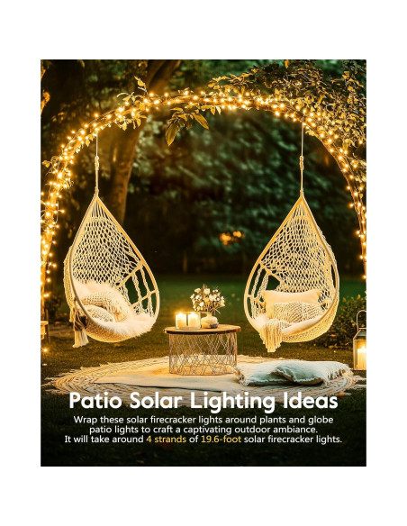 Luces de Cadena Solares Brightown 2.99m 120 LED IP65 Blanco Cálido