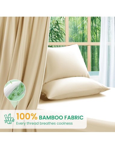 Sábanas Completo SONORO KATE 100% Viscosa Bambú Beige