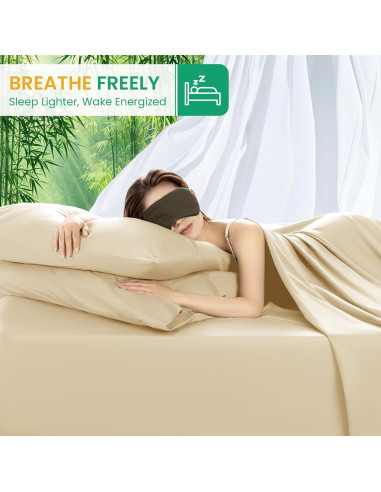 Sábanas Completo SONORO KATE 100% Viscosa Bambú Beige