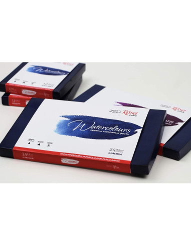Set de 24 Pinturas Acuarela Rosa Gallery - Colores Vibrantes