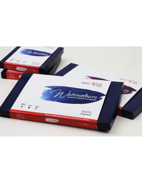 Set de 24 Pinturas Acuarela Rosa Gallery - Colores Vibrantes