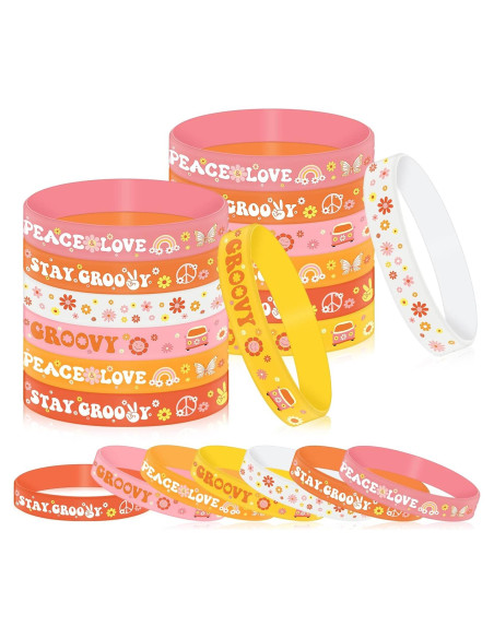 Pulseras de Silicona Sasylvia Hippie Boho 30 Pcs 20 cm Pulseras de Silicona Sasylvia Hippie Boho 30 Pcs 20 cm