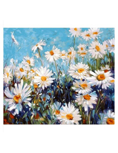 CAYUDEN Pintar por Números Adultos 40x50 cm Flores Acrílicas