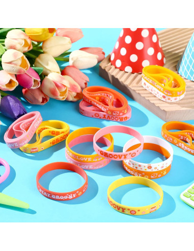 Pulseras de Silicona Sasylvia Hippie Boho 30 Pcs 20 cm