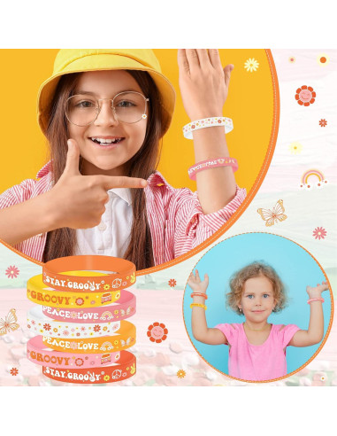 Pulseras de Silicona Sasylvia Hippie Boho 30 Pcs 20 cm