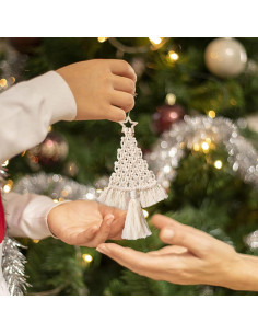 Kit de Macramé para Árbol de Navidad 3 Piezas Decoración DIY 2