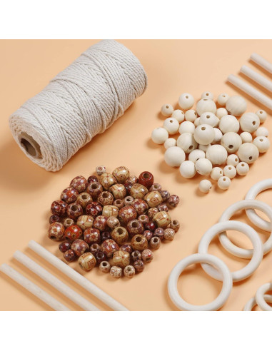 Kit de Macramé Incraftables 120 Piezas - Algodón Natural