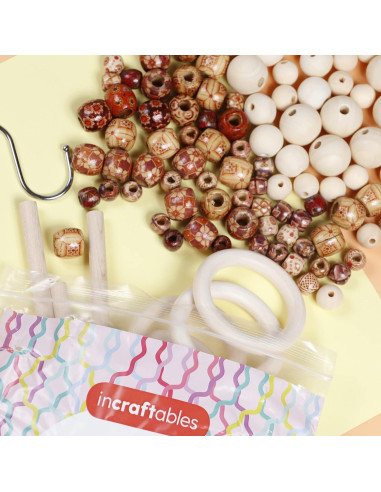 Kit de Macramé Incraftables 120 Piezas - Algodón Natural