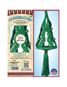 Kit de Macramé Árbol de Navidad Design Works 20x61 cm 2