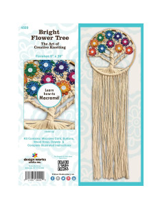 Kit de Macramé DesignWorks Ink Árbol de Flores 66 cm 2