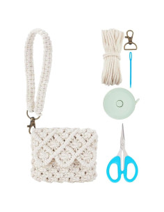 Kit de Macramé DIY WEBEEDY Billetera con Lanyard 30m