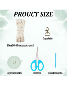 Kit de Macramé DIY WEBEEDY Billetera con Lanyard 30m 2