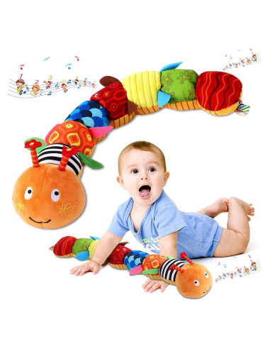 Gusano Musical Suave ZUCOOP 55.88 cm para Bebés 0-3 Años