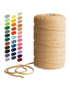 Cuerda de Macramé Nook Theory 3mm 200m Algodón Avena