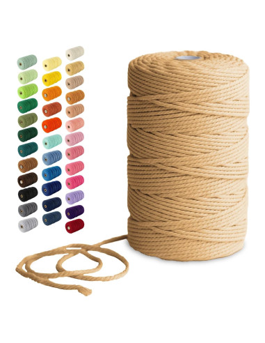 Cuerda de Macramé Nook Theory 3mm 200m Algodón Avena