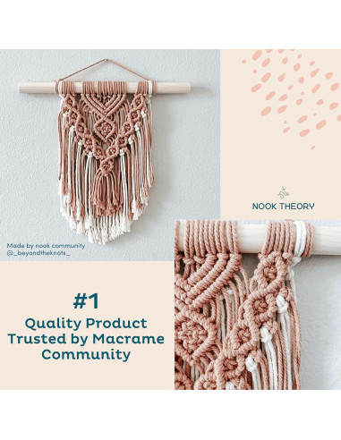 Cuerda de Macramé Nook Theory 3mm 200m Algodón Avena