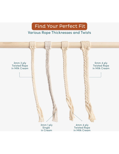 Cuerda de Macramé Nook Theory 3mm 200m Algodón Avena