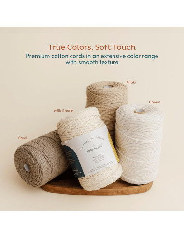 Cuerda de Macramé Nook Theory 3mm 200m Algodón Avena
