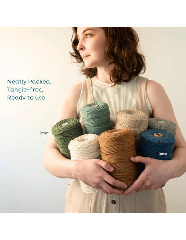 Cuerda de Macramé Nook Theory 3mm 200m Algodón Avena