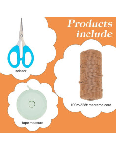 Kit DIY Bolsa de Macramé WEBEEDY 100m Algodón Bohemio 2