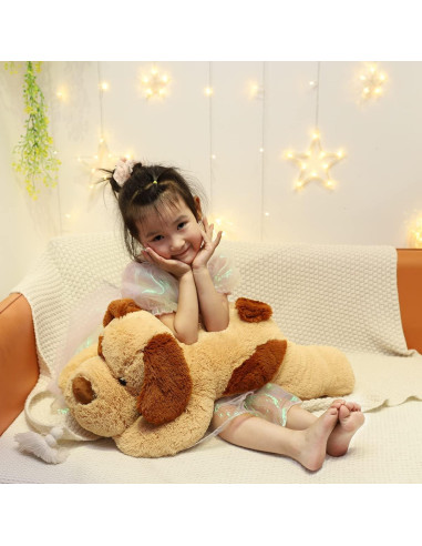 Perro de Peluche con Peso YESGIRL 68 cm 2.27 kg Marrón Claro