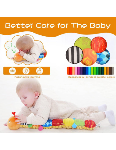Gusano Musical Suave ZUCOOP 55.88 cm para Bebés 0-3 Años