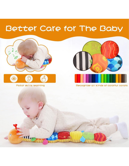 Gusano Musical Suave ZUCOOP 55.88 cm para Bebés 0-3 Años