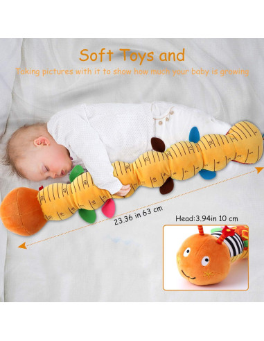 Gusano Musical Suave ZUCOOP 55.88 cm para Bebés 0-3 Años