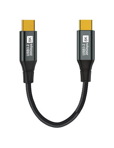 Cable USB C a USB C 1FT KAKAPOZO 8K@60Hz 100W Carga Rápida