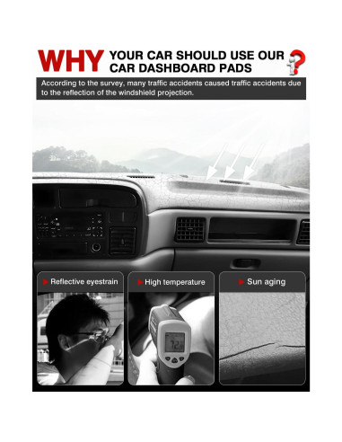 Cubierta de tablero Autorder para Dodge Ram 1994-1997 Fieltro