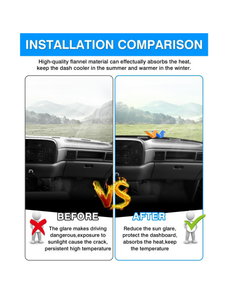 Cubierta de tablero Autorder para Dodge Ram 1994-1997 Fieltro