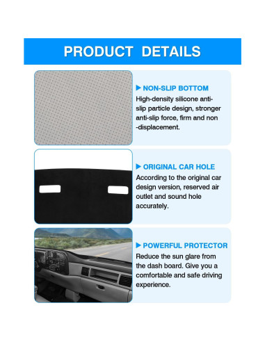 Cubierta de tablero Autorder para Dodge Ram 1994-1997 Fieltro