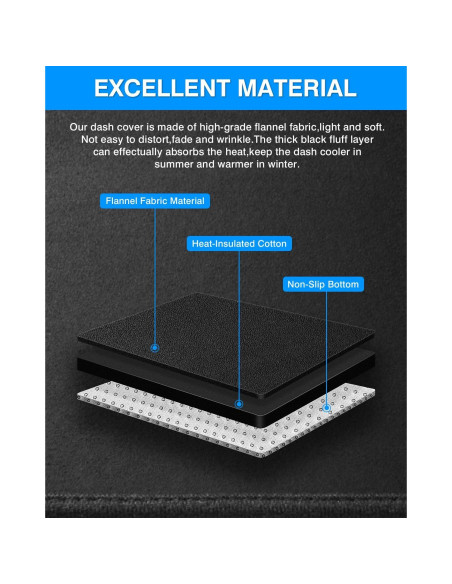 Cubierta de tablero Autorder para Dodge Ram 1994-1997 Fieltro