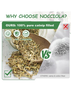 Nocciola 3 Pack Juguetes de Catnip Orgánico para Gatos 2