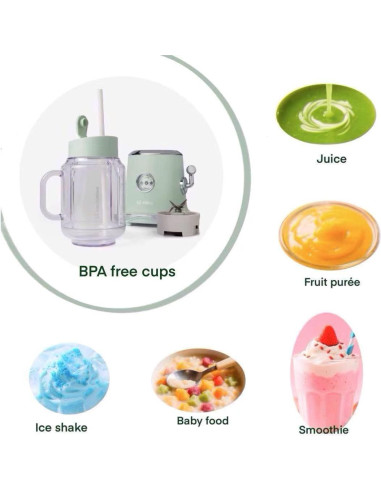 Licuadora Smoothie Retro EC Retro 300W 2 Velocidades Verde