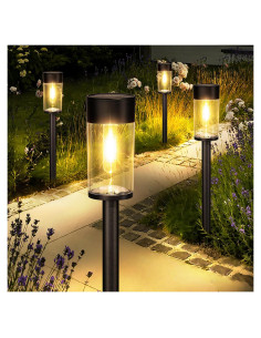 Luces Solares de Camino UME 2 Paquete IP65 3000K Jardín