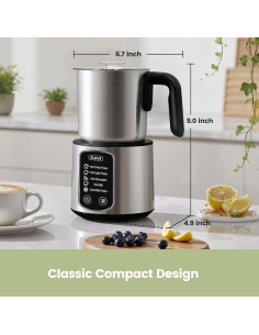 Gevi Máquina de Chocolate Caliente y Espumador de Leche 5 en 1 2