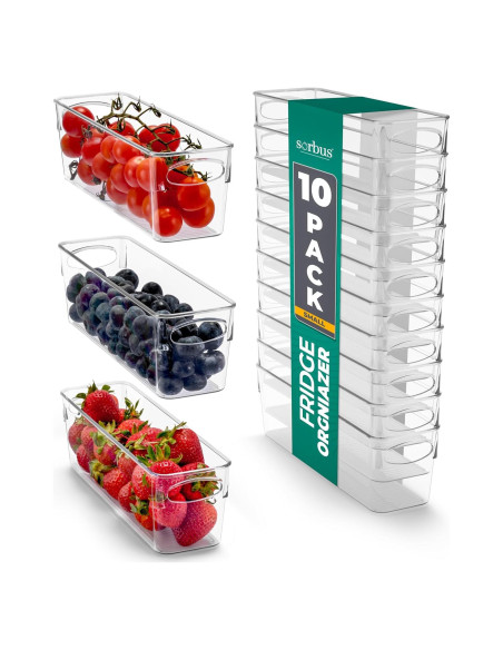 Cajas de Plástico Transparentes Sorbus - Paquete de 10 Pequeñas