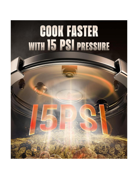 Olla de Presión ZILODE 4QT Acero Inoxidable con Tapa de Seguridad
