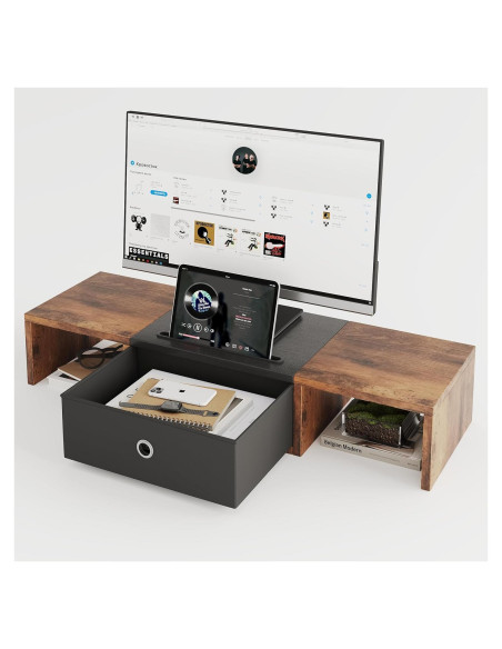 Soporte para Monitor Mexin con Cajón - 25 Pulgadas, Madera
