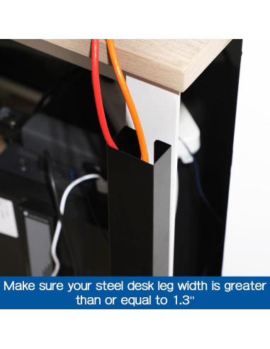 Canal de Gestión de Cables Magnético Blulu 35.56 cm Negro - 2 Piezas