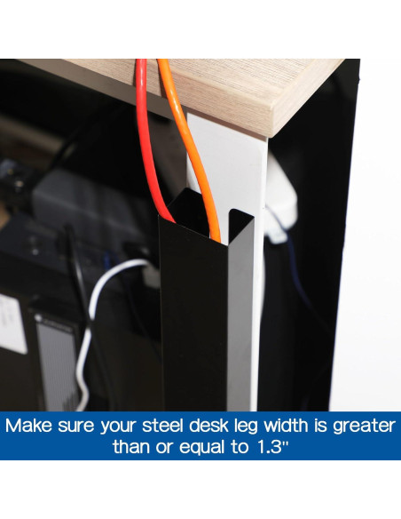 Canal de Gestión de Cables Magnético Blulu 35.56 cm Negro - 2 Piezas