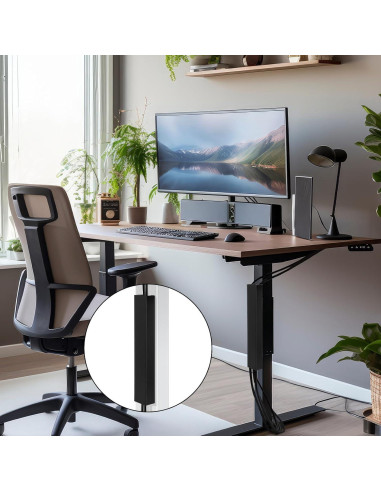 Canal de Gestión de Cables Magnético Blulu 35.56 cm Negro - 2 Piezas