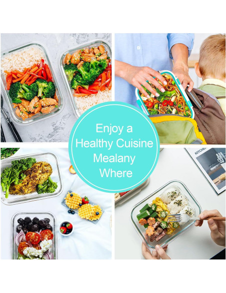 10 Contenedores de Vidrio Herméticos VERONES 625ml Verde