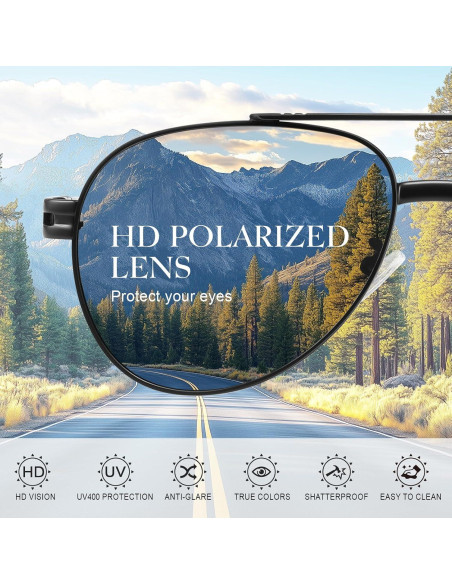 Gafas de sol polarizadas Gesruny aviador unisex UV400